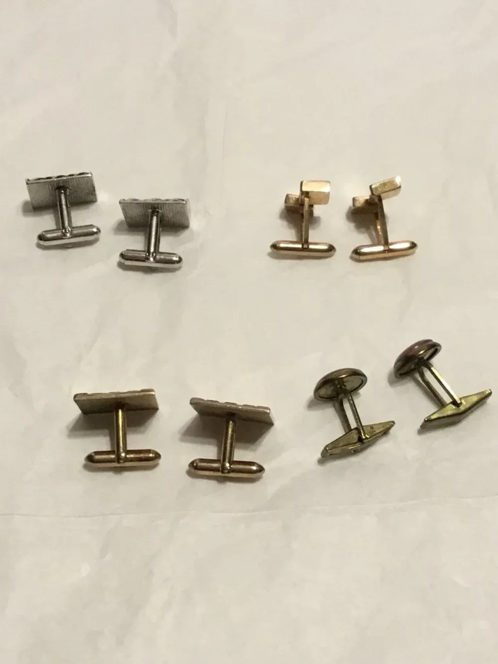 Lot of 4 vintage cuff links - Hickok & Swank, etc.